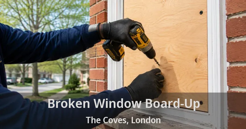 Broken Window Board-Up The Coves, London - ON
