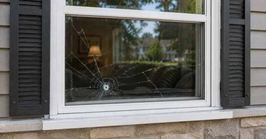 technician measuring window opening for emergency glass replacement Talbot, London