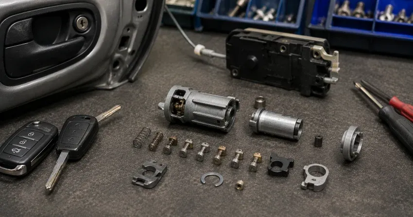 technician testing a car key fob during Car Lock Repair Kipps Lane, London