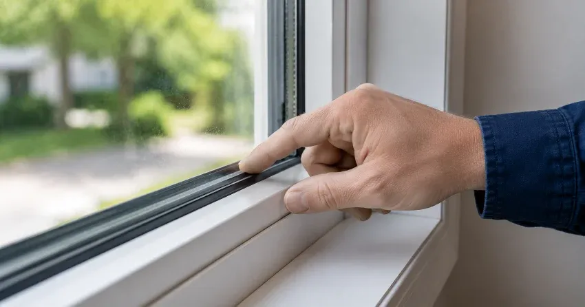 technician inspecting window glass seal in Argyle, London